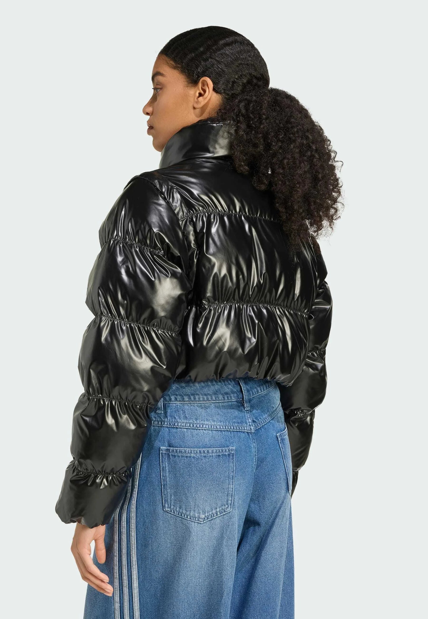 Bomber Puffer / Gilet Adidas Cropped Nero