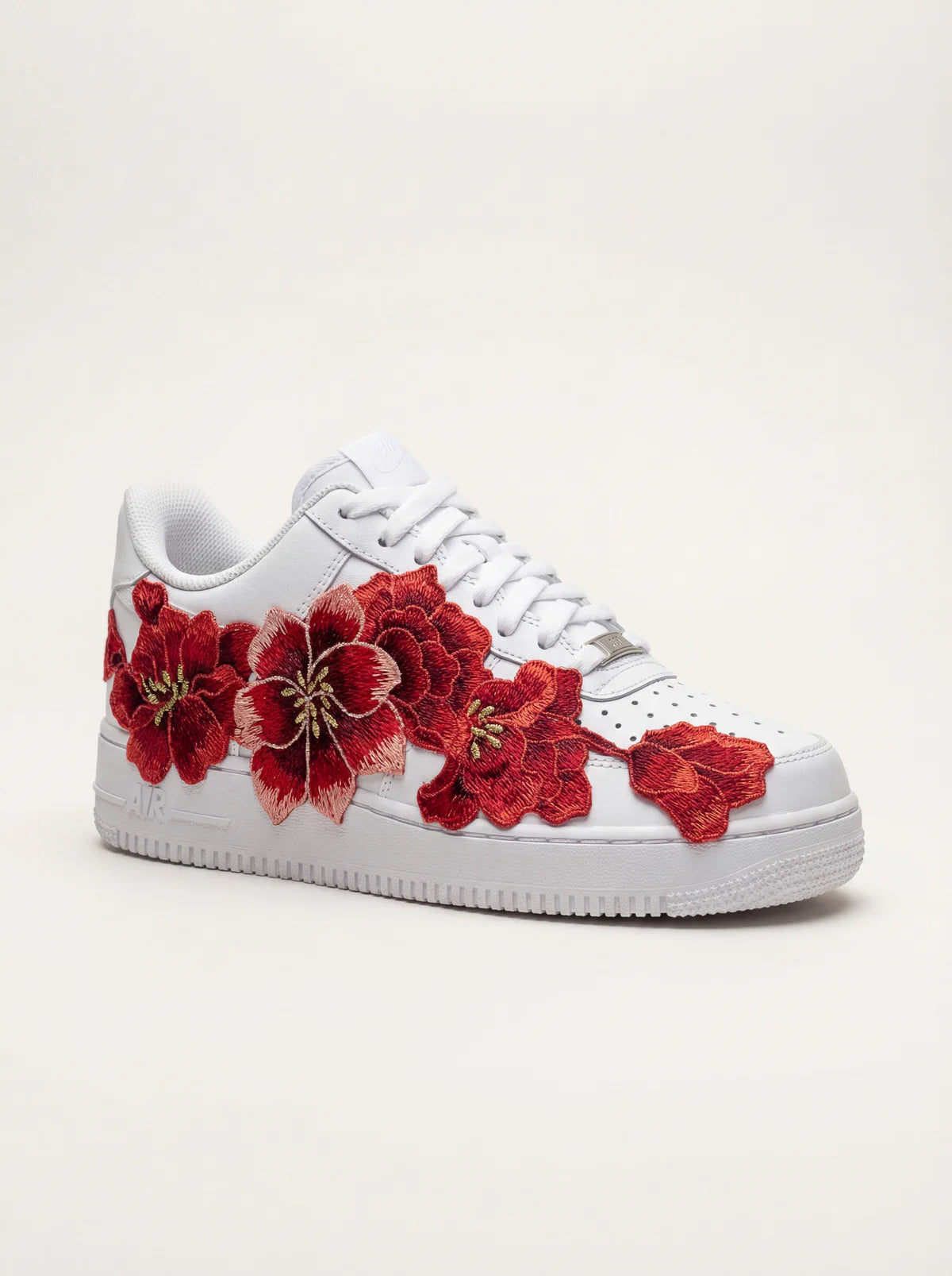 Air Force 1 ‘07 White Red Rose Custom