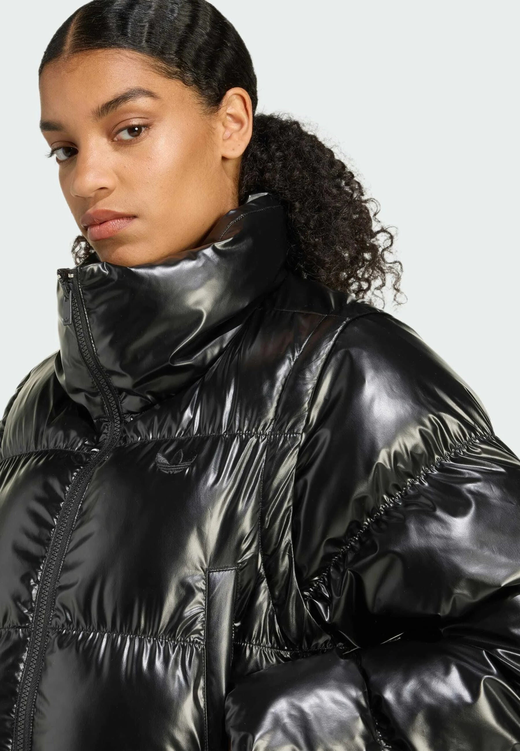 Bomber Puffer / Gilet Adidas Cropped Nero